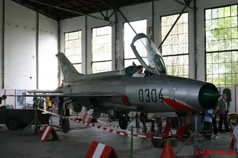 The well preserved MiG-21F-13 0304 was surrounded by visitors all the time.