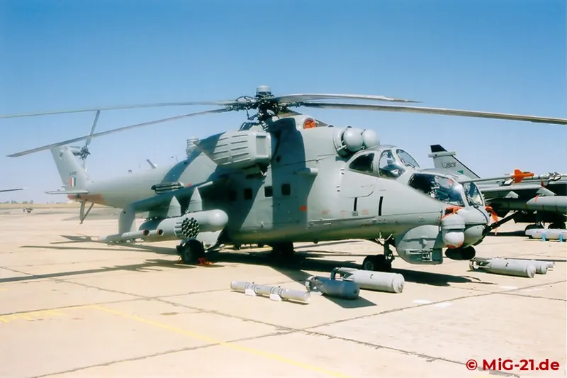 Die indischen Mi-24 werden von Israel Aircraft Industries (IAI) mit neuer Avionik ausgerüstet. Äußerlich sind …