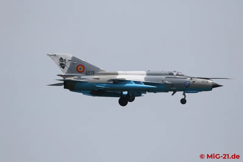 After the formations break up, the aircraft land one by one: first 6518 ...