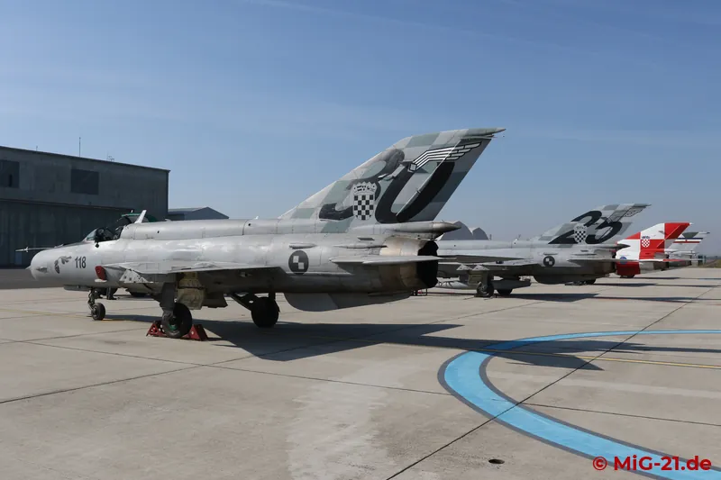 Twice a MiG-21 was given the current anniversary number on the left side of the fin for a round birthday of …