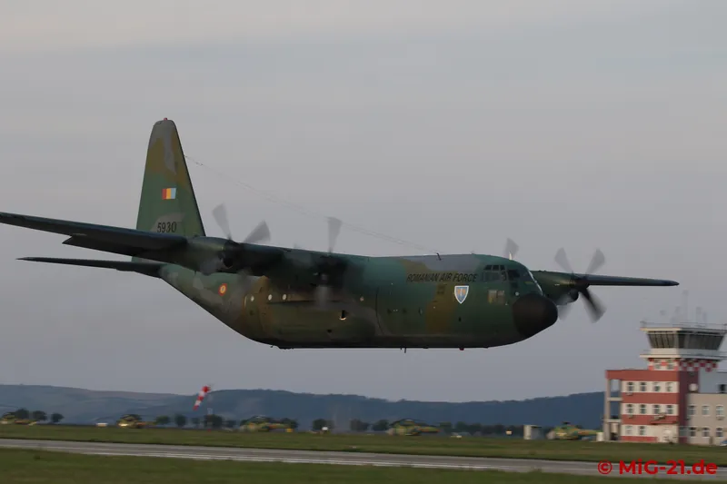 ... and the transport aircraft heads home to Otopeni.