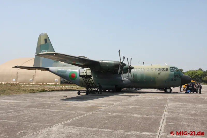 Besides fighters, C-130 Hercules transports are also based at Bangabandhu, although they are subordinate to …