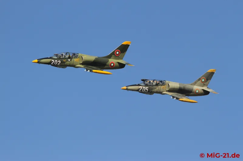 ... and the L-39, were each demonstrated in pairs and singly.