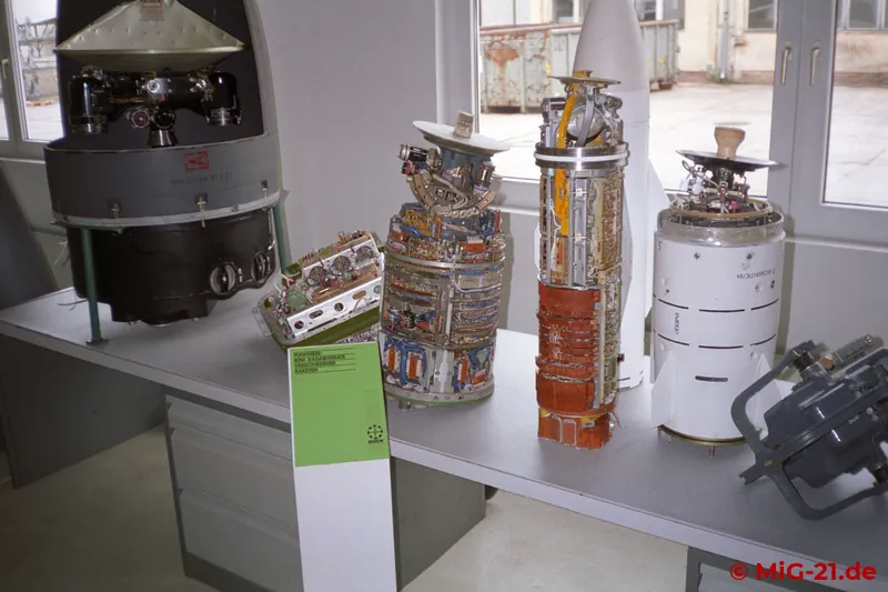 Seeker heads of various missile types.