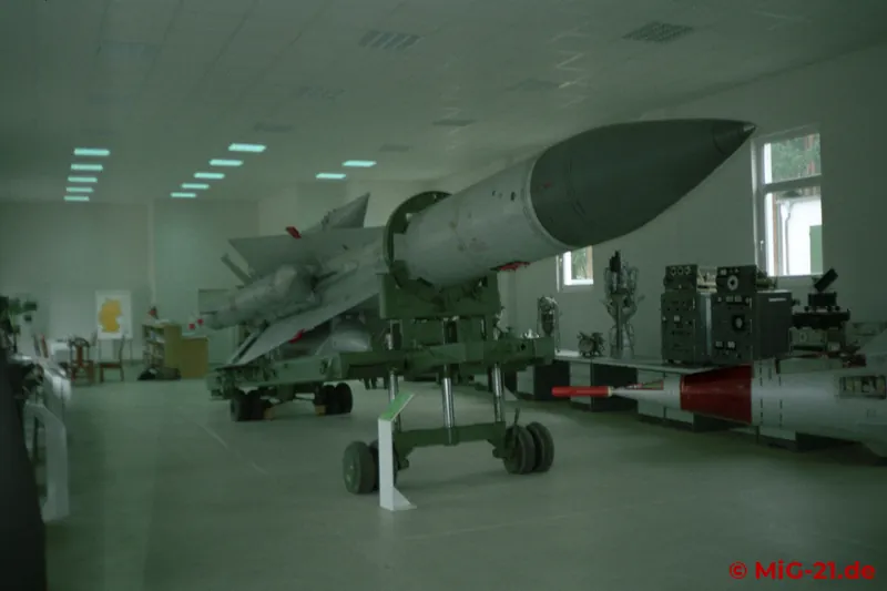 The largest and most impressive exhibit: S-200 Vega (SA-5 Gammon) surface-to-air missile.