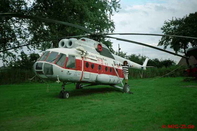 Mi-8 crane helicopter, used by Interflug's special flight division and by its successor Berliner Spezialflug.