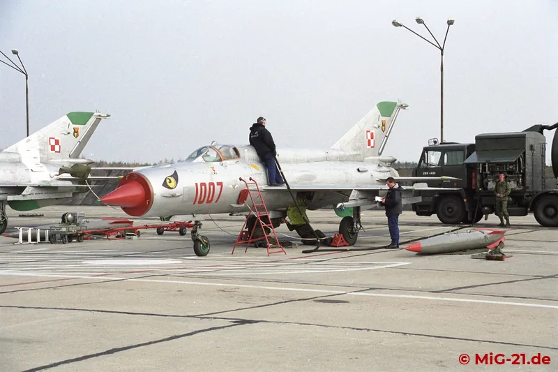 ... while at other positions the returned aircraft are prepared for the next flight.