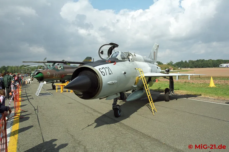 A new sight that was soon to become very familiar: one of the recently upgraded Romanian MiG-21 LanceR C.