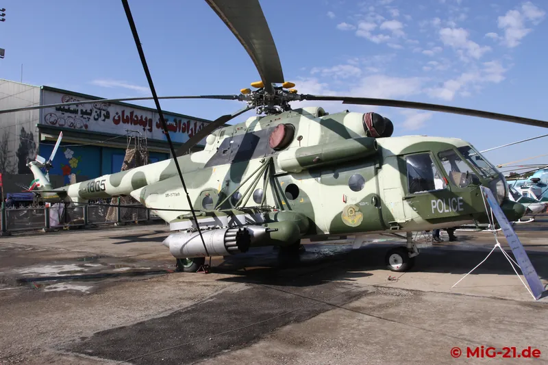 The third flying service represented at the exhibition was the air arm of the Iranian police, which showed a …