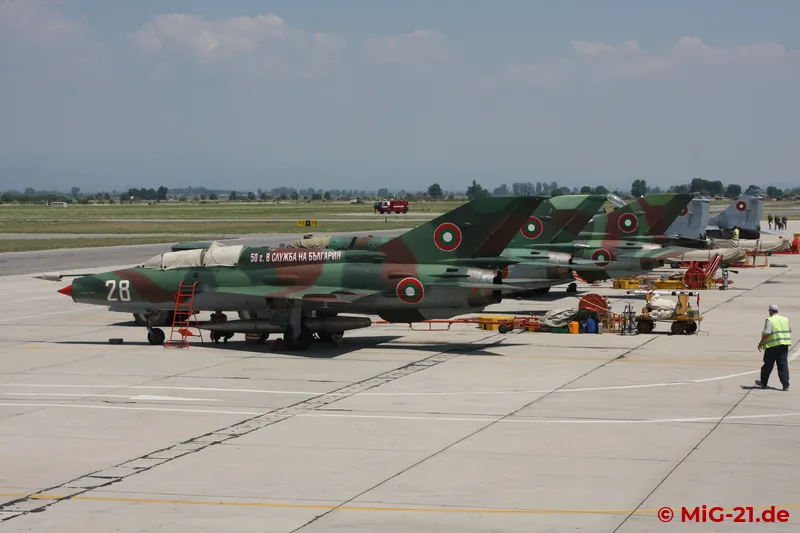 Three MiG-21s were lined up on the flightline – and with them the entire still active fleet.