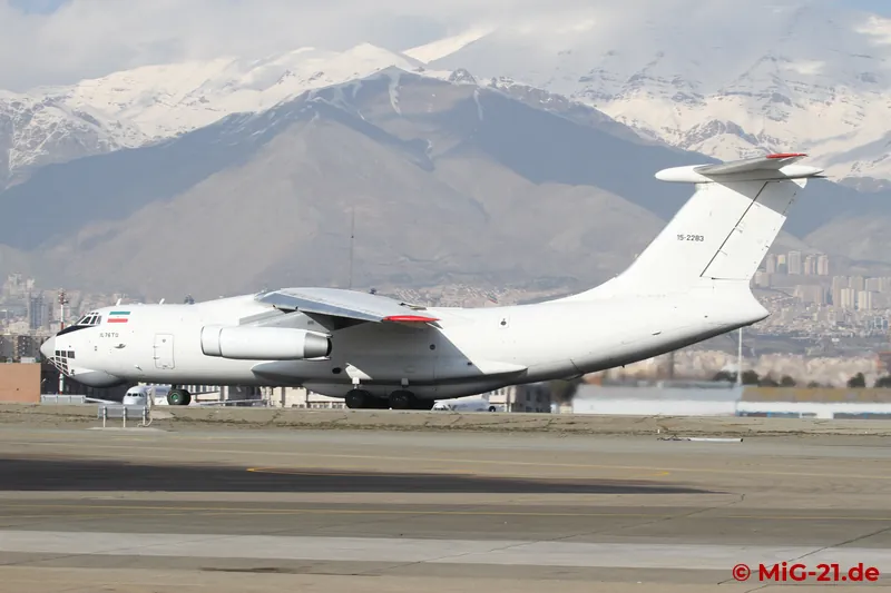 ... a Pasdaran Il-76 on its way to an unknown destination, ...