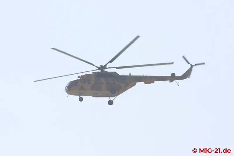 Two Mi-171 dropped parajumpers in front of the main tribune.