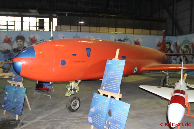 A Lockheed T-33 converted into a drone could also be seen.