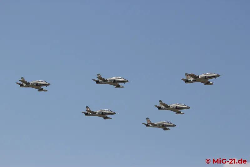 ... while the IAR 99s were flown both in formation ...