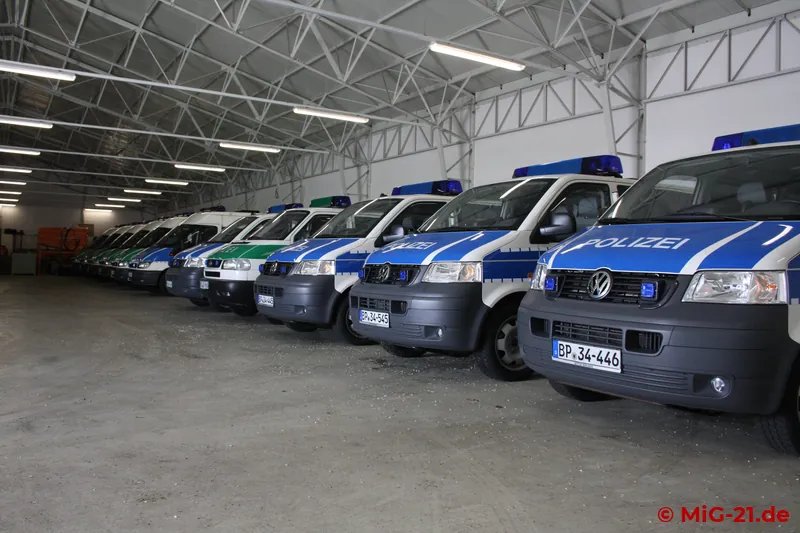 ... the Federal Police vehicles are parked today.
