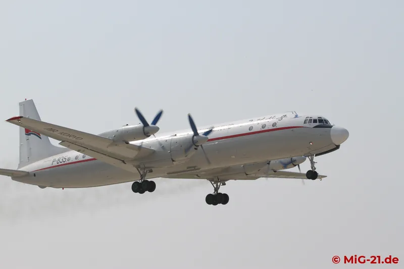 This is followed alternately by civil – here an Il-18 – and military aircraft.