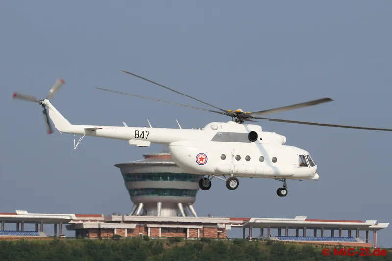 ... and a military Mi-17 in civil guise.