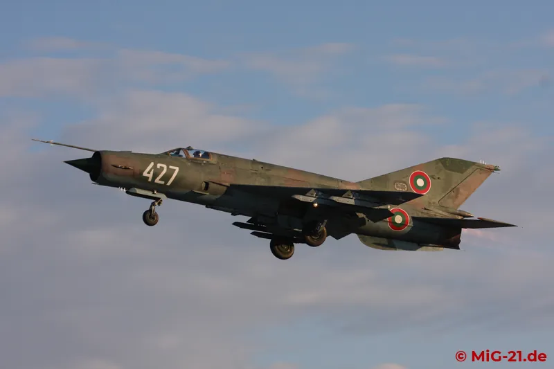 Currently MiG-21bis single-seaters (pictured) and MiG-21UM two-seaters are still flying in Bulgaria.