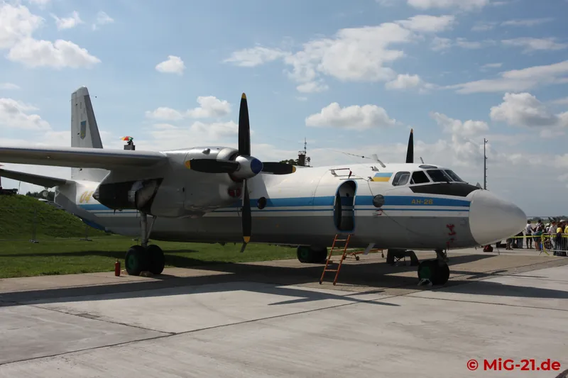 Rarely seen: Ukraine was represented by an An-26.