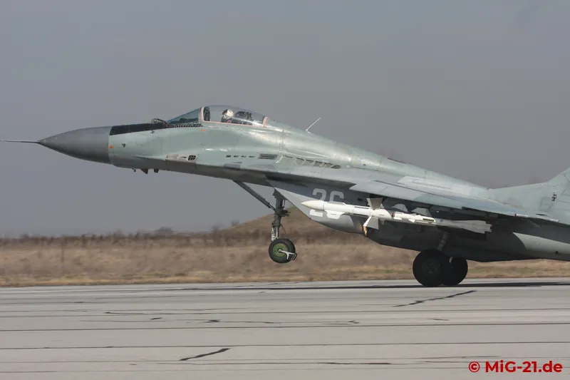 The QRA, provided by two MiG-29s at the time of the visit, also took off for a flight – fully armed.