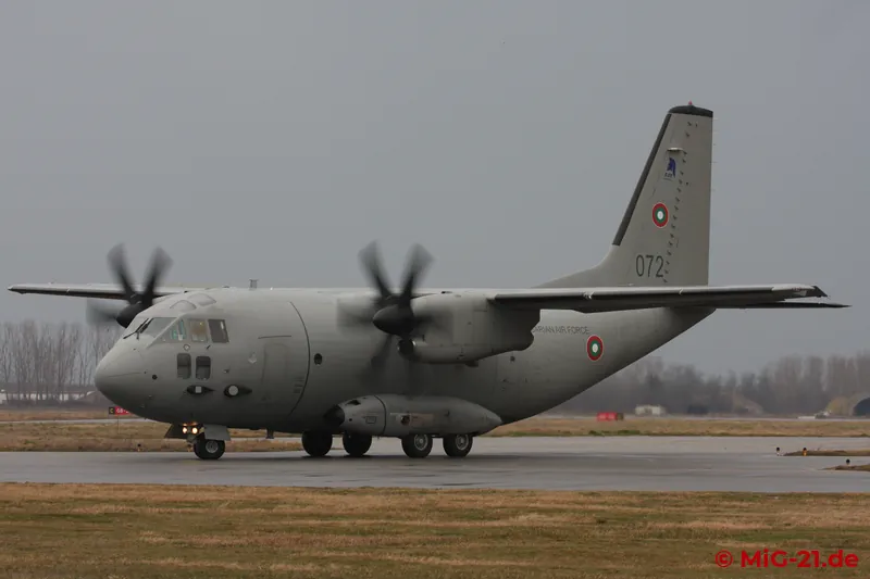 Senior BVVS officers arrived from Sofia, among others in a C-27J. Later the aircraft was on static display.