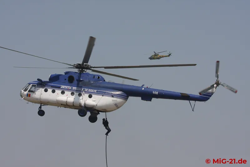 The aircraft was then "stormed" by special forces, dropped by Mi-8 ...