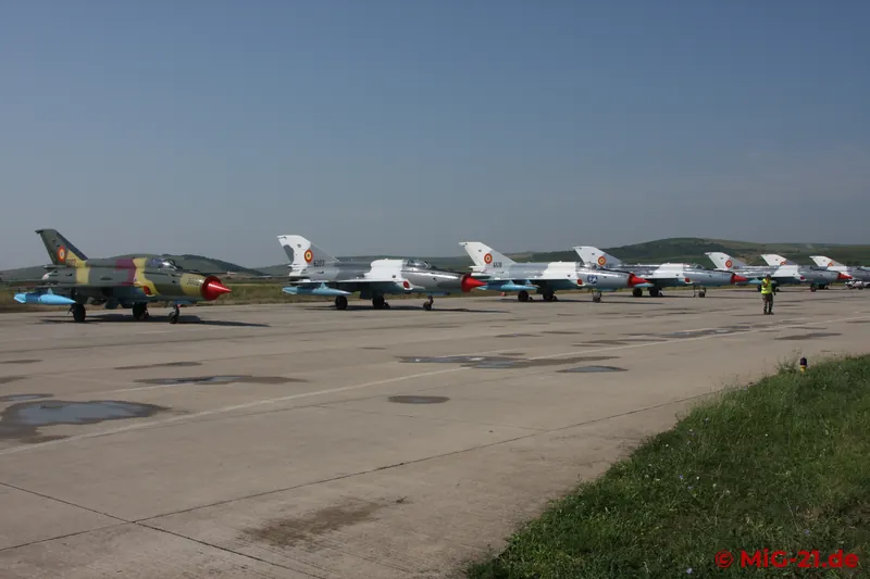 Next to them, the participants of the flying displays were lined up, ...