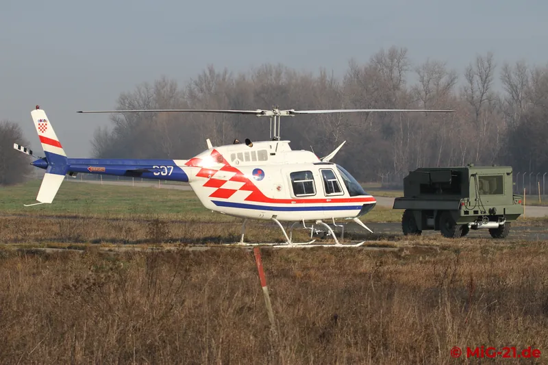 Ready for display: Bell 206 of the helicopter training squadron from Zadar.
