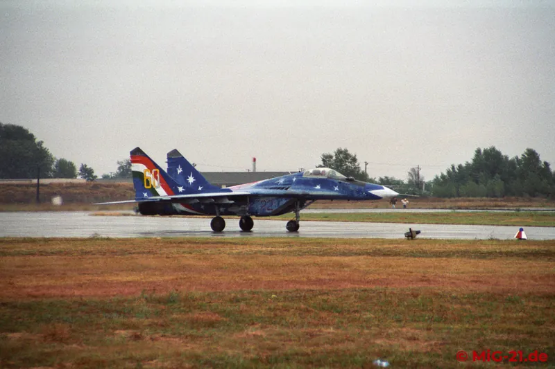 A Hungarian MiG-29 received a special colour scheme for the 60th anniversary of the Air Force.