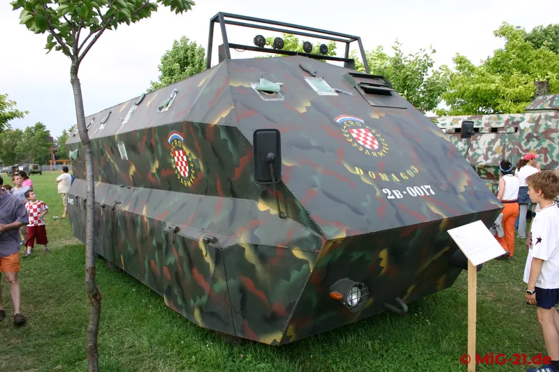 Among others a large scale display of military equipment included different types of combat vehicles built by …
