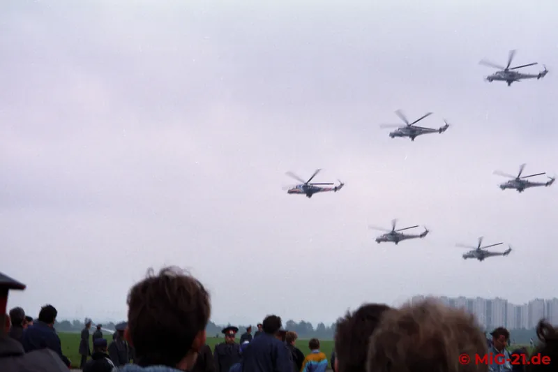 The flying programme featured both the Berkuty helicopter aerobatic team ...