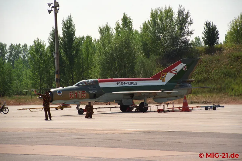 For the farewell flying day, 6115 received a special colour scheme and is seen here taxiing for take-off for …