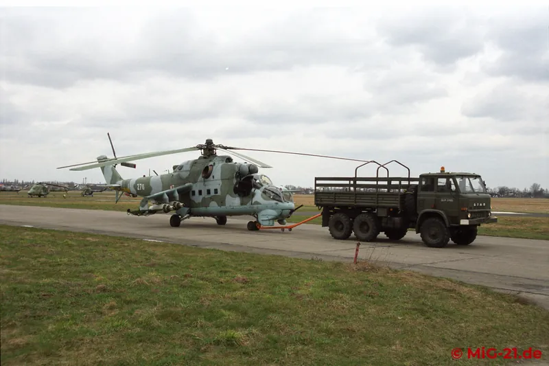 Finally a Mi-24 was made ready, ...
