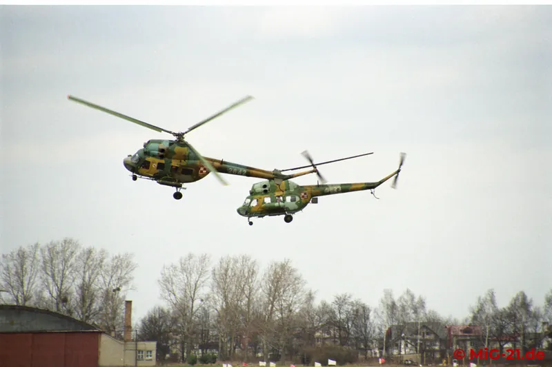 The visiting day ended with a very respectable display by two Mi-2s.